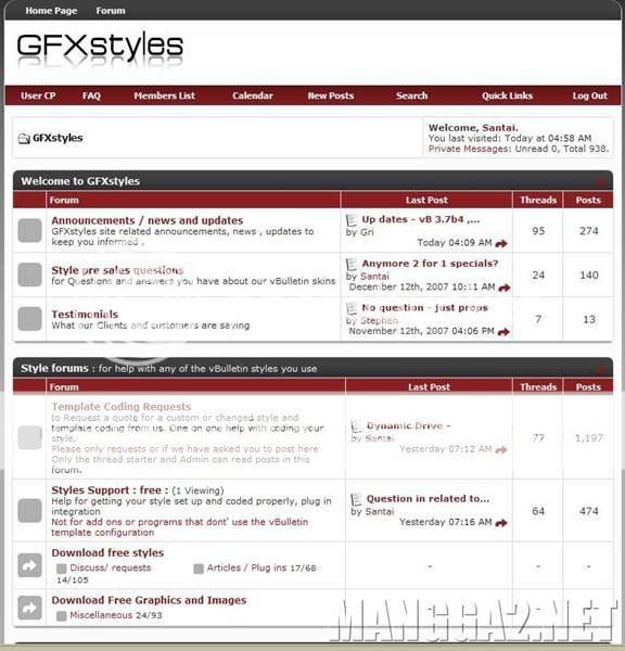 GFXstyles black red for vBulletin 3.7.4 GFXstyles black red for vBulletin 3.7.4