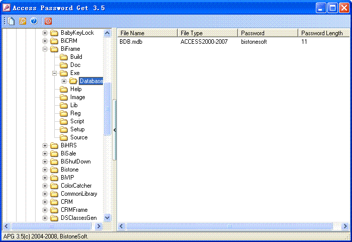 BistoneSoft Access Password Get v3.7 BistoneSoft Access Password Get v3.7
